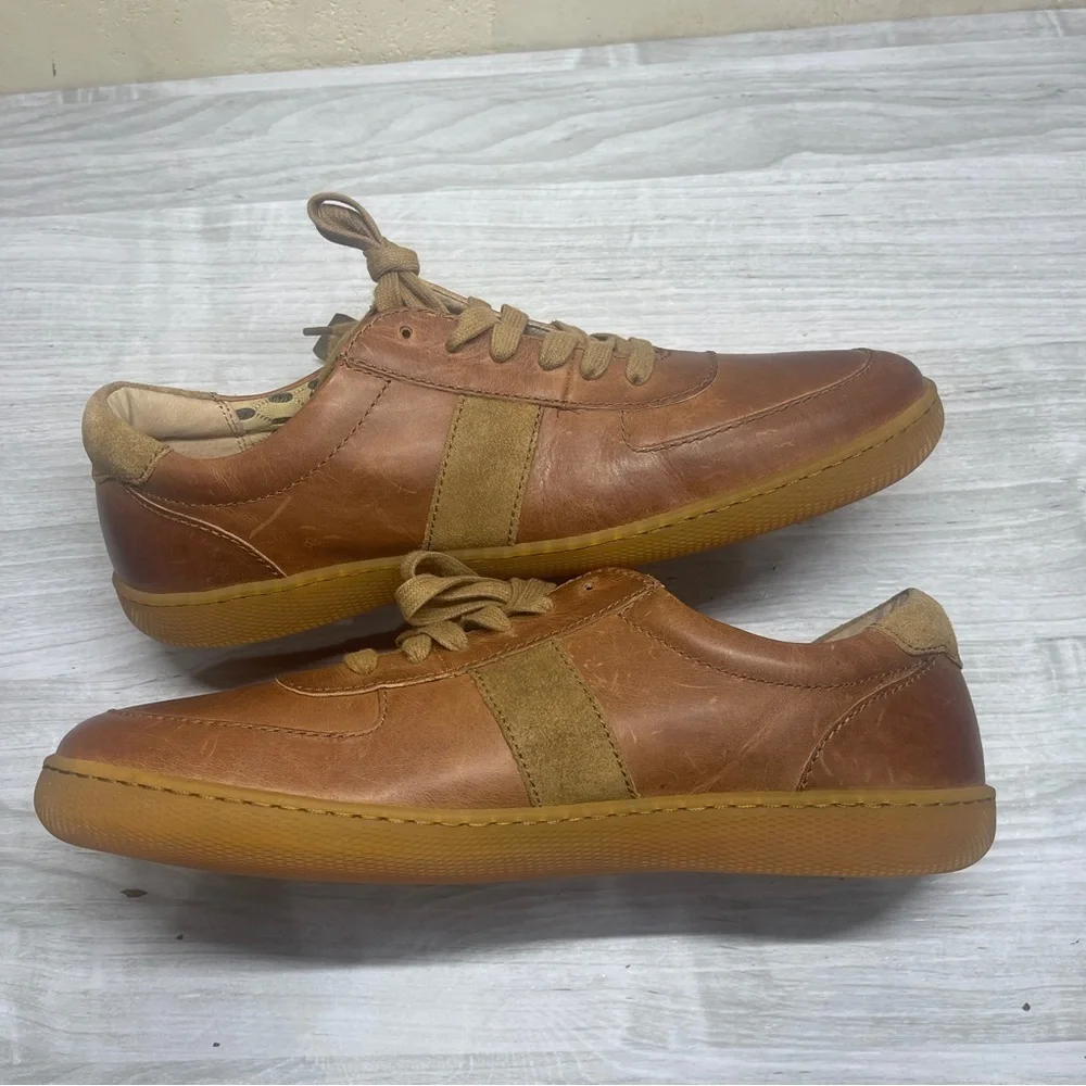 Born Ashram II Brown Leather Lace-Up Comfort Sneakers Men’s Size 12
